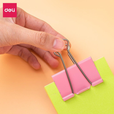 Kẹp bướm Nhiều màu Deli - 24 chiếc/hộp - E8553A