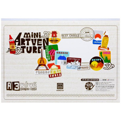 Vở Vẽ Mini Artventure A3 - 40 Trang 100gsm - Hồng Hà 8158