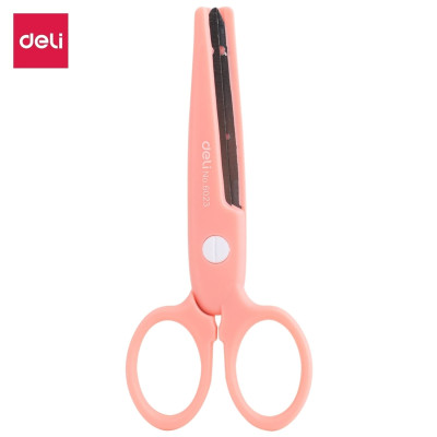 Kéo Thủ Công Học Sinh Deli, 58X134 Mm, Xanh Dương/ Hồng - 1 Cái 6023