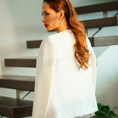 Áo Jacket Tweed Hà Giang TOP187 thời trang thiết kế Hity