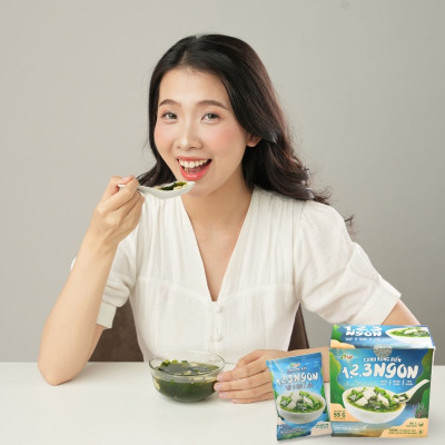 Canh rong biển ăn liền hộp 10 gói canh không bột ngọt nấu canh cho bé TÂM MINH FOODS