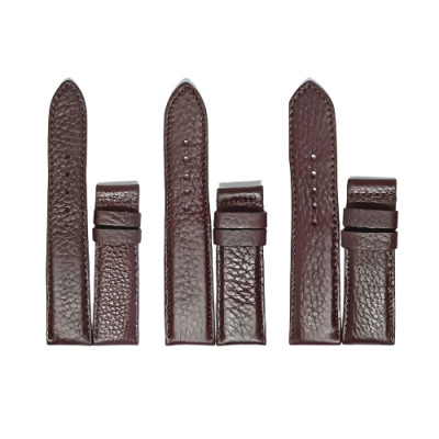 HJ8140-41-42 - Dây đồng hồ Huy Hoàng da bò size 22, 24, 26 màu nâu đen, tím đậm, nâu bạc