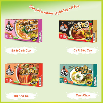 Thùng 80 Hộp Viên Gia Vị Bún Riêu Cua Gold 126g Ông Chà Và Siêu Tiết Kiệm Cho Các Quán Ăn