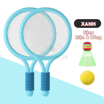 Vợt Cầu Lông Cho Bé Chính Hãng Trẻ Em Automatik Màu Hồng Đôi Xịn Mini Nhẹ Màu Tím Xanh Dương