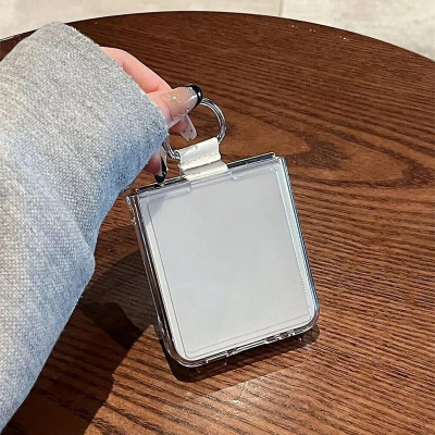 Ốp lưng chống sốc trong suốt kèm iring cho Samsung Galaxy Z Flip 7 , Z Flip 5 hiệu Likgus Cover Ring (chất liệu cao cấp, - hàng nhập khẩu