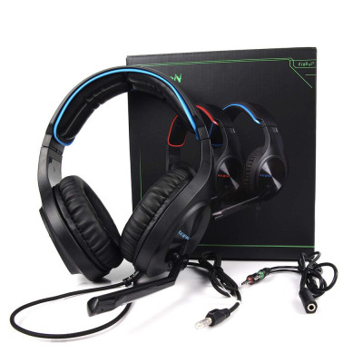 Tai nghe chơi game LETTON L6 3,5 mm âm thanh nổi trên tai với micrô có thể điều chỉnh cho PC máy tính xách tay Điện thoại thông minh