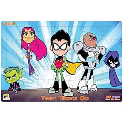 Bộ Xếp Hình Khổ A4 Puzzle Minh Châu 35-029 - Teen Titans Go (35 Mảnh Ghép)