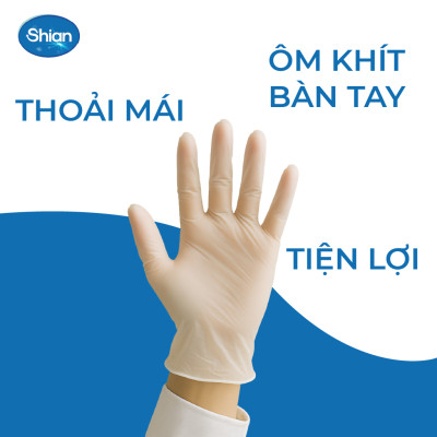 [50 đôi] Găng Tay Vinyl không bột không lo dị ứng, an toàn cho tay dùng trong Thực Phẩm, Vệ Sinh