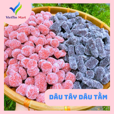 Kẹo Dâu Tây Mix Dâu Tằm Đặc Sản Đà Lạt Viettin Mart 500g