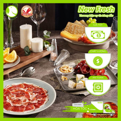 Thịt Heo Đùi Sau Bellota Tây Ban Nha Cắt Lát - Túi 100Gr