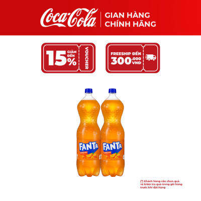 Combo 2 Chai Nước Giải Khát Có Gas Fanta Cam 1,95L/Chai Coca-Cola Official Store_TK