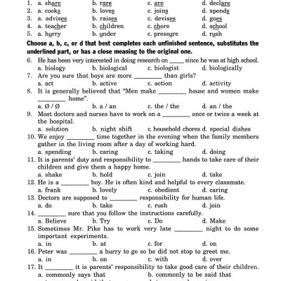 Bài Tập Trắc Nghiệm Tiếng Anh 12 (Không Đáp Án)