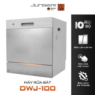 Máy rửa bát Junger DWJ-100 Dung tích 10 bộ Sấy khô Diệt khuẩn UV Hàng Chính Hãng Bảo Hành 24 Tháng