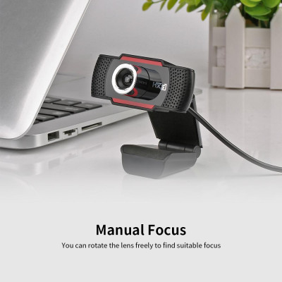 Webcam HXSJ S30 720P  Hướng dẫn sử dụng Máy ảnh Máy tính Tiêu điểm Tích hợp Micrô hấp thụ âm thanh Máy ảnh Web Cuộc gọi Video cho PC