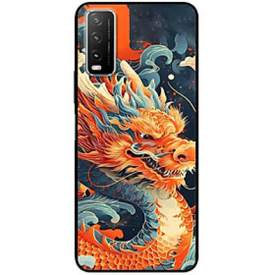 Ốp lưng cho Vivo Y12s - Y20 - Y20s - Y21 - Y21s - Y33s - Y33T - Rồng Cam Xanh - Hàng Chính Hãng