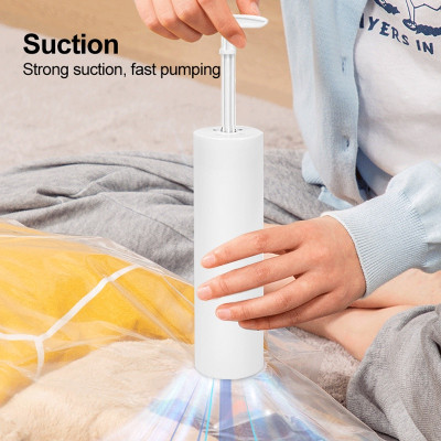 Bơm Điện - Bơm Tay Hút Chân Không Quần Áo Chăn Ga Gối Đệm Thú Bông Mành Rèm Deli - Phù Hợp Với Túi Hút Chân Không Đựng Quần Áo