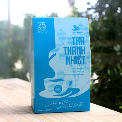 Trà Thanh nhiệt Thái Hưng 25 túi lọc x 8g (200g) - Thanh lọc, giải nhiệt, mát huyết, lợi tiểu