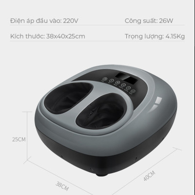 Máy Massage Chân VISPO VP-C21G - Máy Massage Lòng Bàn Chân, Mu Bàn Chân Công Nghê Hiện Đại, Xoa Bóp, Trườm Ấm Thư Giãn, giải tỏa Căng Thằng Mệt Mỏi
