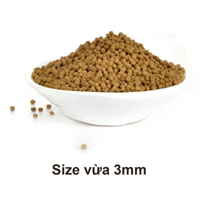 6 Gói Thức Ăn Cá Cảnh, cám Cá Koi hạt nhỡ 3mm (Cho cá size 8cm trở lên) - Nhanh lên size, lên màu, tăng cường sức đề kháng 500Gr