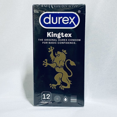 Bao Cao Su Durex Kingtex Đen (12s) - Size Nhỏ 49mm - Ôm Sát - Nhập Khẩu Thái Lan