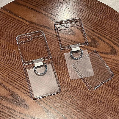 Ốp lưng chống sốc trong suốt kèm iring cho Samsung Galaxy Z Flip 7 , Z Flip 5 hiệu Likgus Cover Ring (chất liệu cao cấp, - hàng nhập khẩu