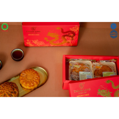 Hộp bánh trung thu 2 bánh 2 trứng 270g - Combo A - Thành Long (540g)