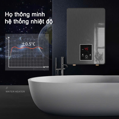 Máy nước nóng trực tiếp có cài đặt nhiệt độ, làm nóng tức thì, siêu bền(TẶNG ÁT CHỐNG GIẬT)