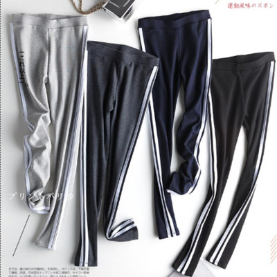 Quần legging tập Yoga kẻ sọc (Đen)