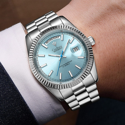 Đồng Hồ Nam Cadisen C8215M1 Chính Hãng Full Box Chống Nước Kính Chống Xước Dây Thép BH 2 Năm Máy Cơ
