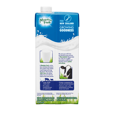 Thùng 12 hộp Sữa tươi tiệt trùng nguyên kem Meadow Fresh 1L hàng New Zealand