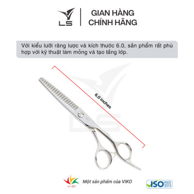 Kéo tỉa tóc LS rơi 8-10% quai offset vênh đỡ ngón cố định T3520