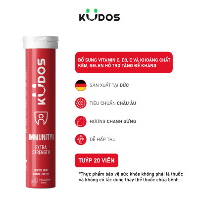 Thực phẩm bảo vệ sức khỏe KUDOS IMMUNITY BOOST EXTRA STRENGTH (20 viên/ tuýp)