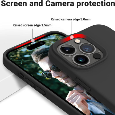 Ốp lưng silicon case cho iPhone 14 Pro Max (6.7 inch) siêu mỏng 0.3mm chống bám bẩn hiệu Memumi Liquid mặt lưng siêu mềm mịn, có gờ bảo vệ camera - hàng nhập khẩu