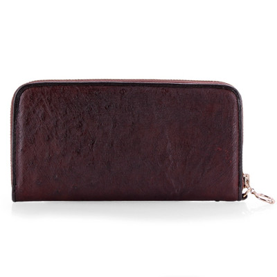  Ví nữ da đà điểu màu nâu đất HJ93406-16-32-43