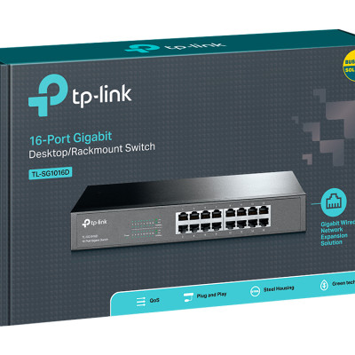Bộ chia tín hiệu mạng 16 cổng Gigabit Tp-Link SG1016D - Hàng Chính Hãng
