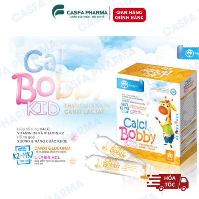 Combo Canxi hữu cơ cho bé CANXIBOBBY và 1 Kẽm ZIN C BOBBYKID TW Hanopharco