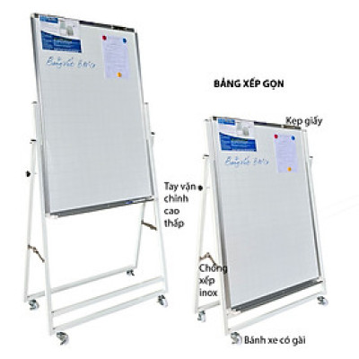 Bảng Flipchart chân gấp viết bút lông từ Laminate KT 100x120cm