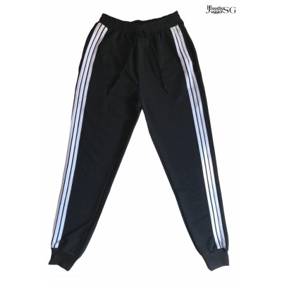 (Size đến 110Kg) Quần thun bo phối sọc nam nữ chất đẹp, dày dặn