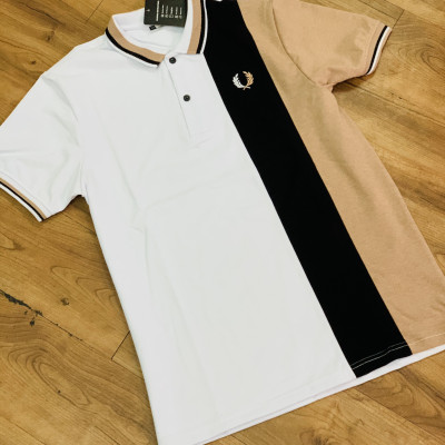 Áo Thun Nam Ngắn Tay Cổ Bẻ Thêu Bông Lúa, Phối Thân Cực Chất, Phong Cách Trẻ Trung - LZPS106