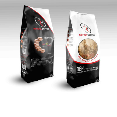 Cà Phê Rovina Khát Vọng -  Pha Máy -  Gói 500gr Nguyên Hạt Với Mùi Vị Đặc Trưng Đúng Vị Thật Của Cà Phê Việt Nam, Vị Đắng Của Robusta, Mùi Thơm Của Arabica