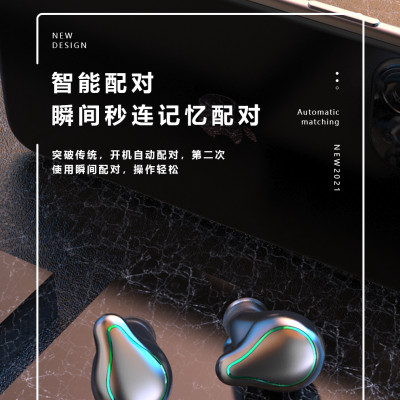 CINCATDY Tai Nghe Bluetooth Earbuds Single Side Wireless Earphone Handsfree Stereo Headset 2021 TWS Earbud with Microphone Waterproof Touch Earbud