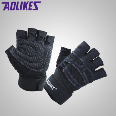 Găng Tay Tập GYM, Thể Hình Aolikes Có Quấn Cổ Tay (1 Đôi)