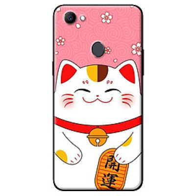 Ốp in cho Oppo F5 Mèo Nền Hồng - Hàng chính hãng