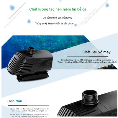 Máy bơm nước ATMAN AT3000 35W, 3000L/Hr lọc nước hồ cá koi, bơm sinh hoạt, tiểu cảnh, đài phun nước cao cấp