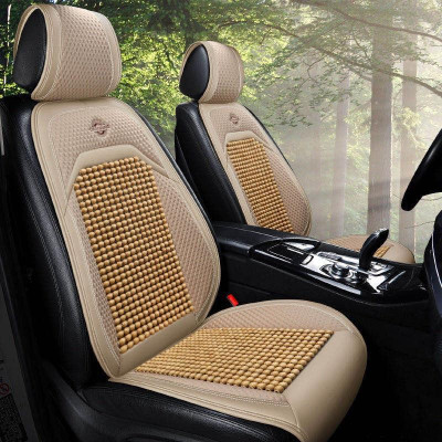 Lót Ghế Ô Tô Hạt Gỗ Libaiwang Bọc Ghế Ô Tô Chống Nóng - Áo Ghế Ô Tô Lót Liền Massage Lưng Chất Liệu Da Cao Cấp khaihuyau