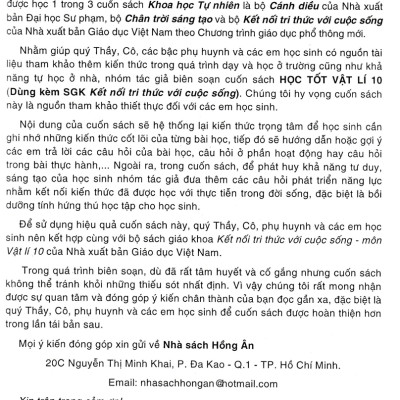 Sách tham khảo- Học Tốt Vật Lí 10 (Dùng Kèm SGK Kết Nối Tri Thức Với Cuộc Sống)_HA