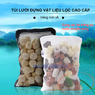 Bộ 5 Túi đựng vật liệu lọc hồ cá SIZE TO 37 x 29cm cao cấp, dùng trong hệ thống lọc tràn hồ thủy sinh