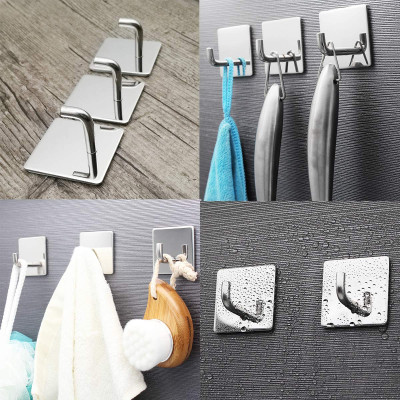 Combo 4 móc treo đồ quần áo dán tường inox 304 HOBBY Home Decor V35-4