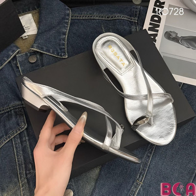 [GIÀY HÈ]  Dép Xỏ Ngón Thời Trang Gót Cao 3p RO728 ROSATA tại BCASHOP Sành Điệu, Thời Thượng