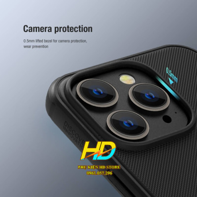 Ốp Lưng Dạng Sần Chống Sốc Dành Cho iPhone 14/ 14 Pro/ 14 Plus (14 Max) / 14 Pro Max Chính Hãng Nillkin SUPER FROSTED SHIELD PRO - Hàng Chính Hãng